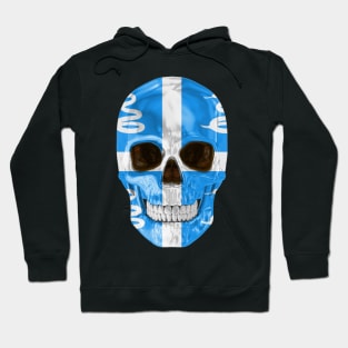 Martinique Flag Skull - Gift for Martiniquais With Roots From Martinique Hoodie